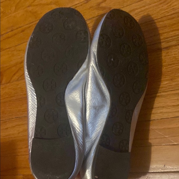 Tory Burch Silver Ballet Flats Woman 7 1/2 - Picture 6 of 7